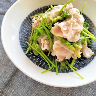 豚しゃぶ肉と水耕せりの梅昆布煮♩